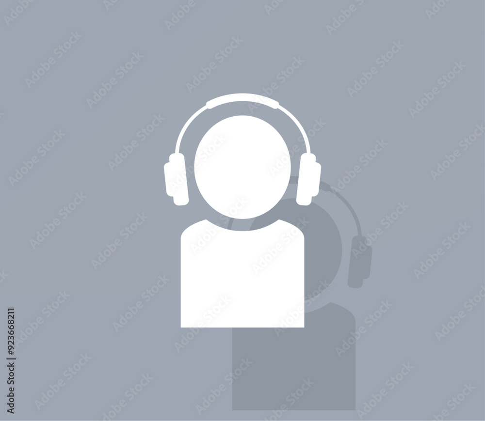 Aufkleber vector icon of white color with shadow on gray background