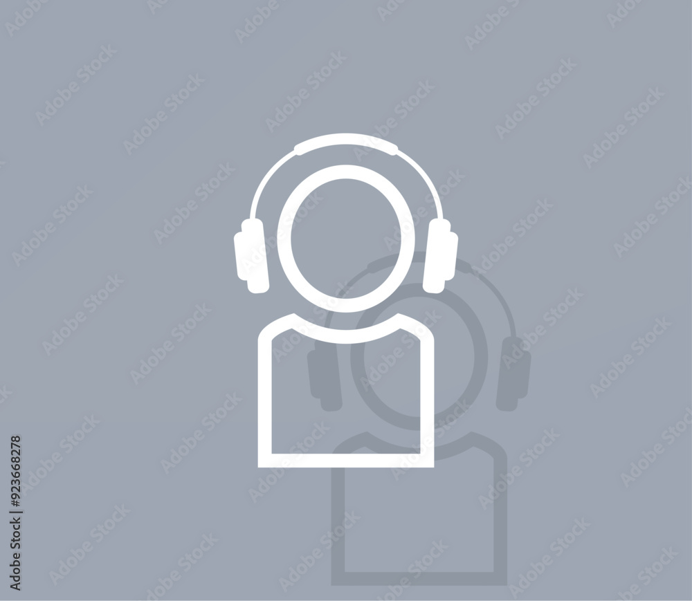 Aufkleber vector icon of white color with shadow on gray background