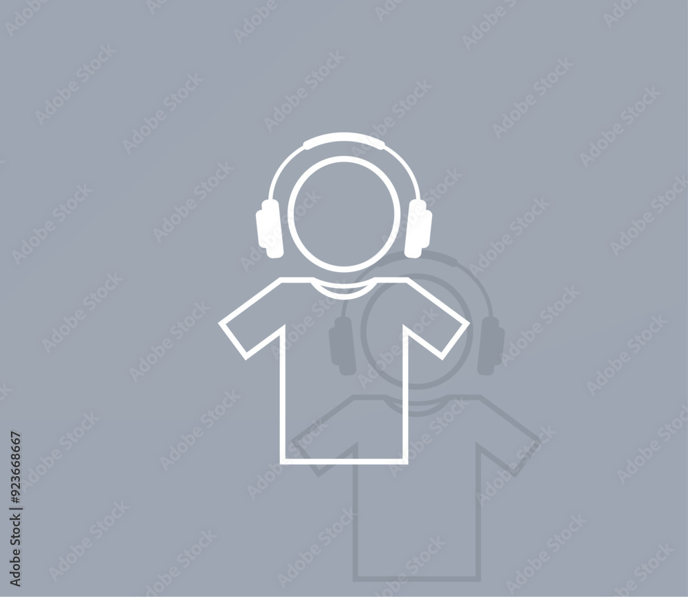 Poster vector icon of white color with shadow on gray background