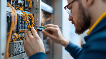 Network Engineer Configuring Routers and Switches