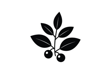 Fruit and plants silhouette vector style