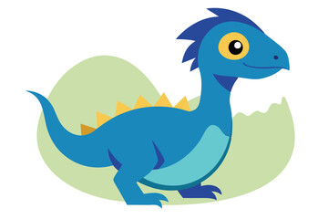 Baby dinosaur hatching from egg I.eps