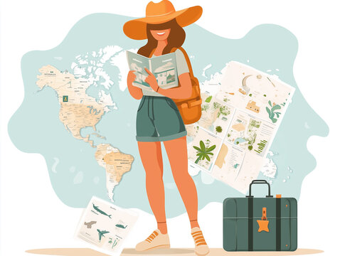 Travel Map clip art preview