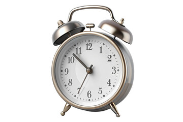 3d Alarm Clock isolated on transparent background 