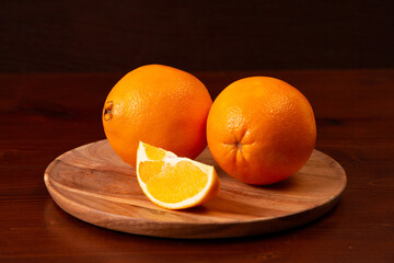 tangerines on a plate