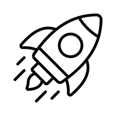 Visually perfect icon of spaceship, projectile vector design