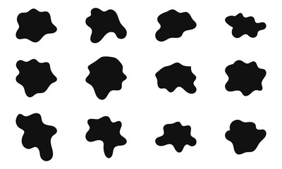 black liquid shapes collection illustration design
