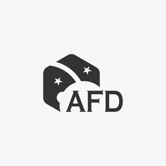 AFD letter logo design on white background. Creative  modern AFD letter logo design. Vector design.