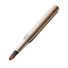 Naklejka premium High-quality makeup brush with a gold handle, perfect for detailed makeup application and precision blending.