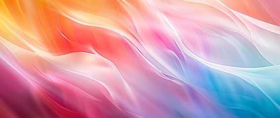 Obraz premium Colorful abstract background with blurred, wavy shapes, creating an elegant and artistic wallpaper design.