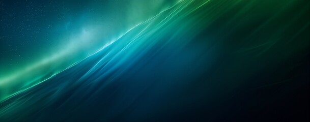 High-definition wallpaper featuring an abstract aurora borealis, with smooth gradients of deep blue and green against the night sky background