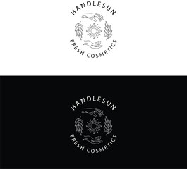 Handlesun Abstract  Elegant Line Drawing Logo