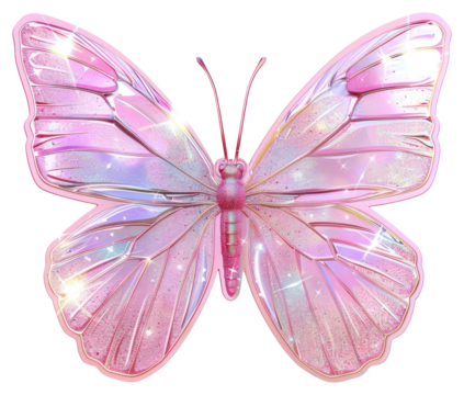 PNG Glitter pastel pink butterfly accessories accessory appliance.
