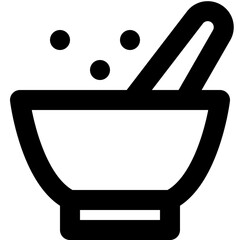 mortar black outline icon