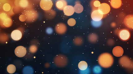 Abstract bokeh background with warm orange and cool blue lights, creating a festive and magical atmosphere. Perfect for holiday and celebration themes.