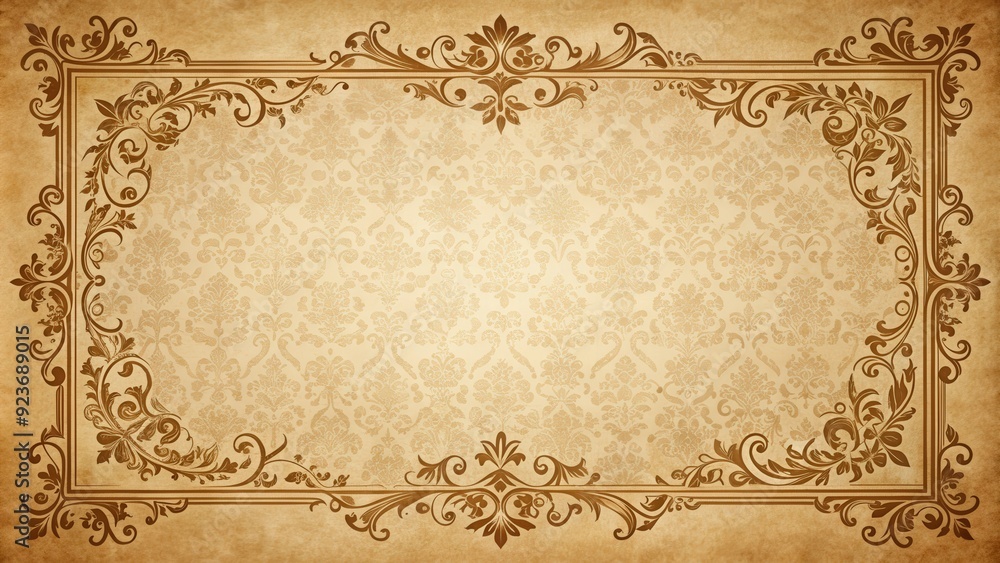 Poster vintage background with decorative frame perfect for adding a nostalgic touch to designs, vintage, b
