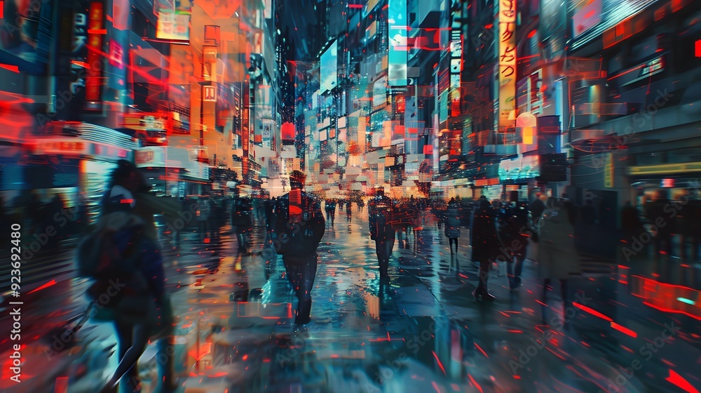 Poster a digital world where keyframe interpolation is intentionally disrupted, creating jarring, glitchy t