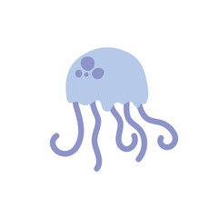 Jellyfish vector cartoon icon.