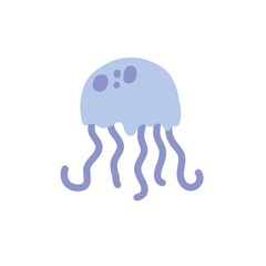 Jellyfish vector cartoon icon.