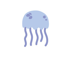 Jellyfish vector cartoon icon.