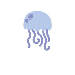 Jellyfish vector cartoon icon.