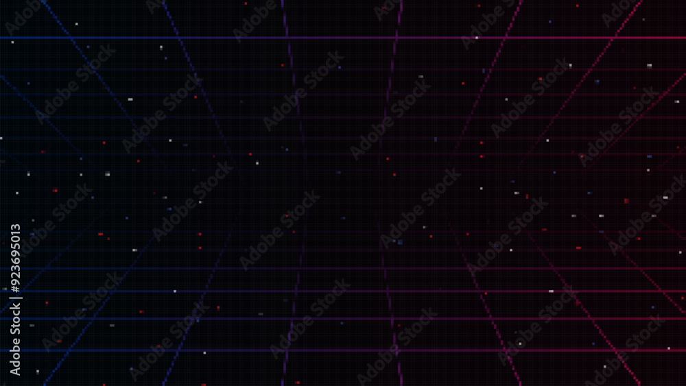 Poster pixel art background.8 bit game.retro game. for game assets in vector illustrations.retro futurism s