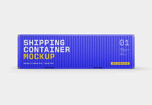 Shipping Container Mockup for Creative Design and Branding Projects