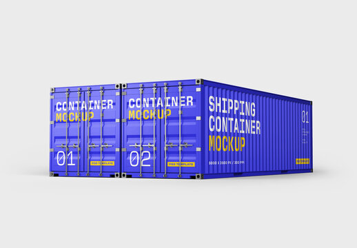 Shipping Container Mockup for Creative Design and Branding Projects