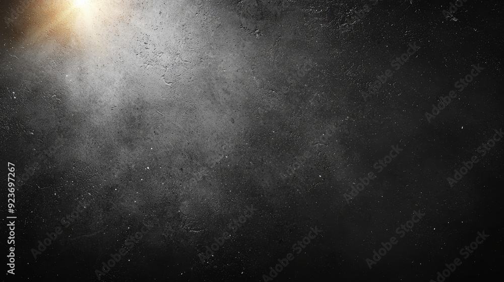 Poster mysterious dark background with subtle light rays, perfect for creating atmospheric visuals or editi