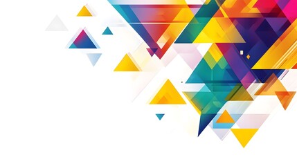 Abstract background with colorful triangles and geometric shapes