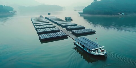 Solar-Powered Ship at Sea: Utilizing Solar Panels for Electricity Generation, Environmental Protection, and Sustainable Development, with Emphasis on Maintenance Practices.