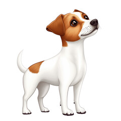 Cute and playful dog illustration, perfect for pet lovers and children's designs isolated on a white background.