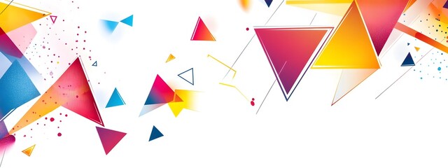 Abstract background with colorful triangles and geometric shapes