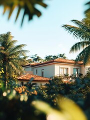 Fototapeta premium Tropical Paradise: Exquisite Beachside Residence