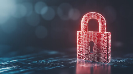 digital padlock with binary code