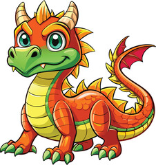 A dragon cartoon vector illustration