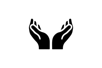 silhouette of a hand vector illustration.