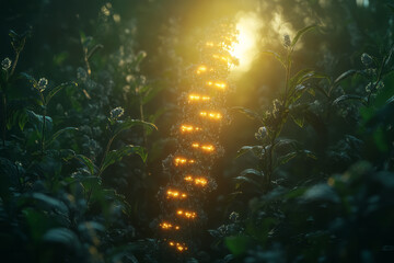 Fototapeta premium An animated explainer video highlighting the process of genetic engineering to create disease-resistant crops,