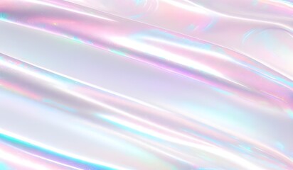 Obraz premium Holographic background seamless trendy iridescent light foil texture. Soft holographic pastel unicorn marble background pattern. Modern pearlescent blurry abstract swirl illustration. 