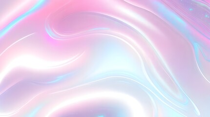 Fototapeta premium Holographic background seamless trendy iridescent light foil texture. Soft holographic pastel unicorn marble background pattern. Modern pearlescent blurry abstract swirl illustration. 