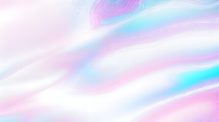 Obraz premium Holographic background seamless trendy iridescent light foil texture. Soft holographic pastel unicorn marble background pattern. Modern pearlescent blurry abstract swirl illustration. 