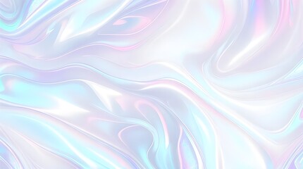 Obraz premium Holographic background seamless trendy iridescent light foil texture. Soft holographic pastel unicorn marble background pattern. Modern pearlescent blurry abstract swirl illustration. 
