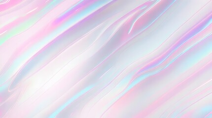 Obraz premium Holographic background seamless trendy iridescent light foil texture. Soft holographic pastel unicorn marble background pattern. Modern pearlescent blurry abstract swirl illustration. 
