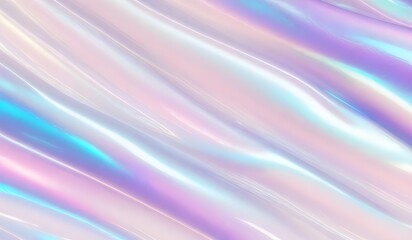 Obraz premium Holographic background seamless trendy iridescent light foil texture. Soft holographic pastel unicorn marble background pattern. Modern pearlescent blurry abstract swirl illustration. 