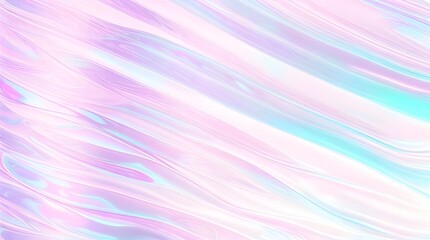 Fototapeta premium Holographic background seamless trendy iridescent light foil texture. Soft holographic pastel unicorn marble background pattern. Modern pearlescent blurry abstract swirl illustration. 