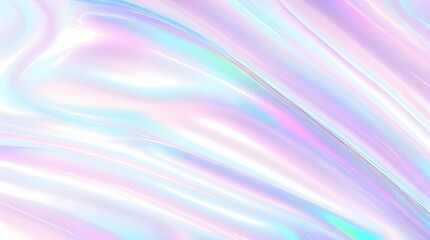 Obraz premium Holographic background seamless trendy iridescent light foil texture. Soft holographic pastel unicorn marble background pattern. Modern pearlescent blurry abstract swirl illustration. 