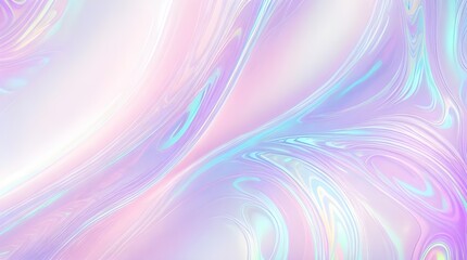 Obraz premium Holographic background seamless trendy iridescent light foil texture. Soft holographic pastel unicorn marble background pattern. Modern pearlescent blurry abstract swirl illustration. 