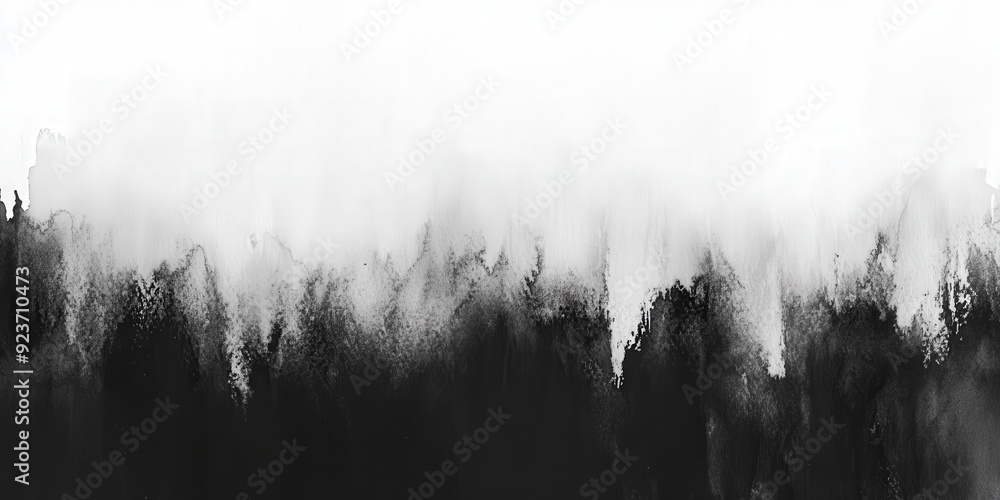 Wall mural abstract black and white watercolor texture