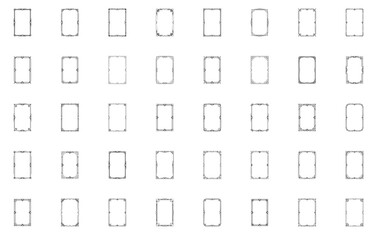 Set Of Art Deco Frame Icons Collection Isolated Silhouette Solid Icons Including Art-Deco,Retro,Art-Deco-Frame,Frame,Vintage Simple Black Style Symbol Sign For Apps And Website, Vector Illustration