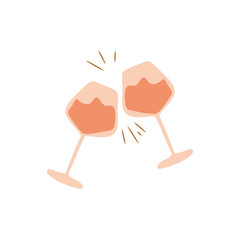 Cartoon wine glass illustration 